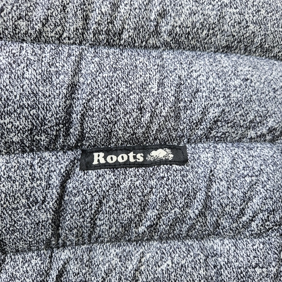 Roots Canada 700 fill down quilted puffer coat black and white medium - Picture 4 of 8